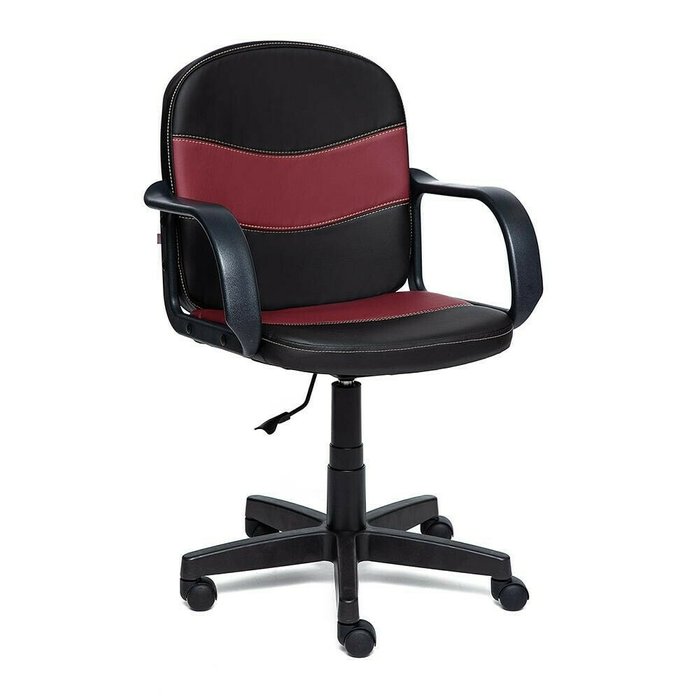 Кресло офисное Baggi черно-бордового цвета