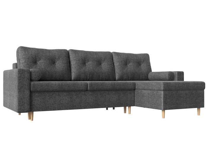 Угловой диван-кровать Белфаст серого цвета  правый угол