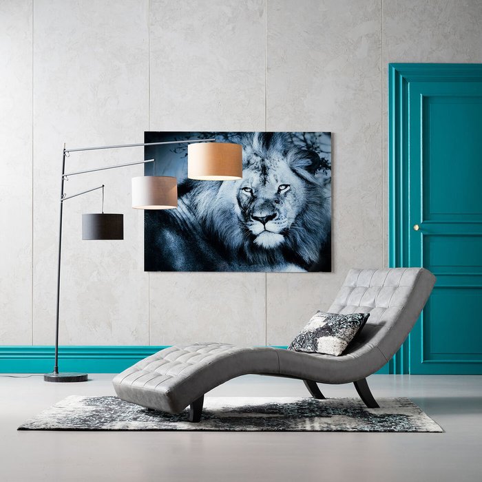 Картина Lion King 120х160 черно-синего цвета - купить Принты по цене 60240.0