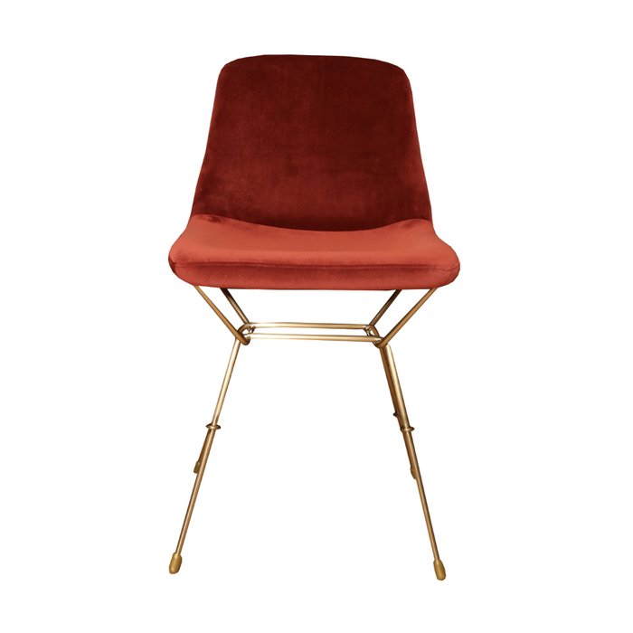 Полубарный стул с обивкой из вельвета - купить Барные стулья по цене 43000.0