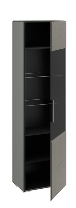 Шкаф-витрина Наоми серого цвета - купить Шкафы витринные по цене 25999.0