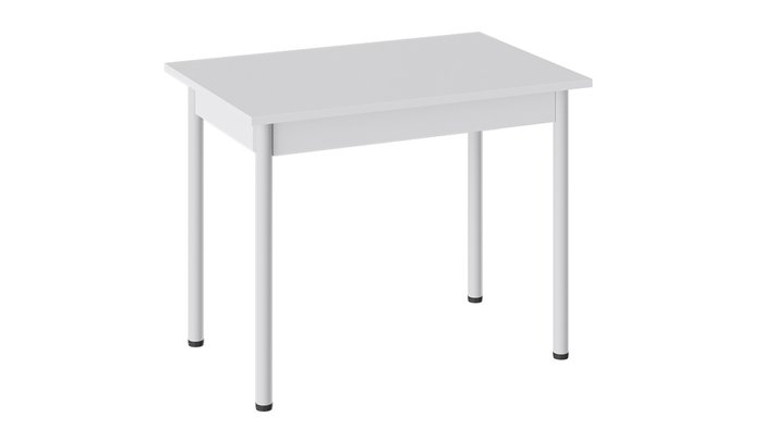 Обеденный стол Родос белого цвета на белых ножках