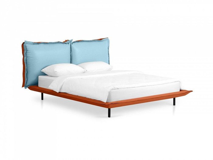Кровать Barcelona 160х200 оранжево-голубого цвета - купить Кровати для спальни по цене 109800.0