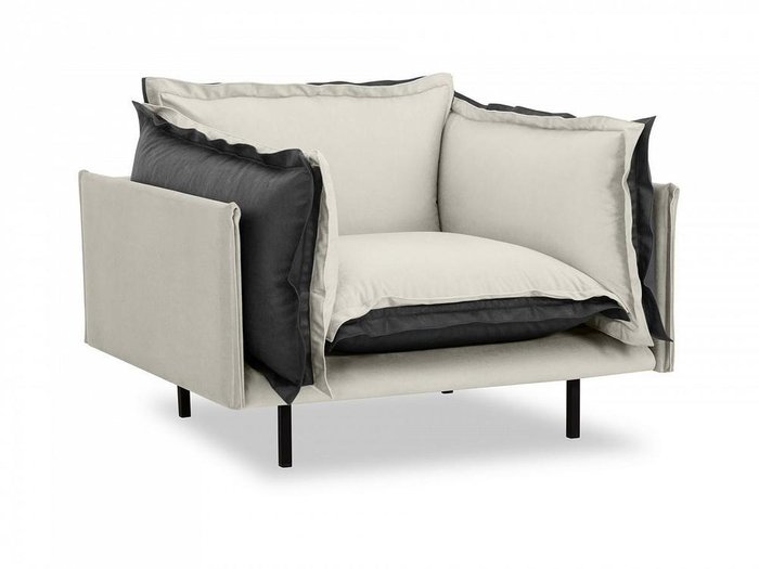 Кресло Barcelona бело-серого цвета  - купить Интерьерные кресла по цене 85600.0