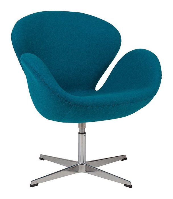  Кресло Swan Chair Темно-голубая Шерсть - купить Интерьерные кресла по цене 35700.0