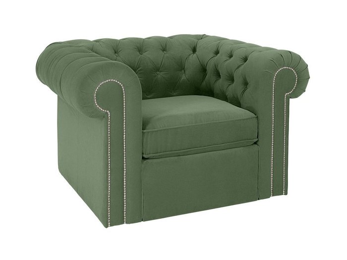 Кресло Chesterfield зеленого цвета  - купить Интерьерные кресла по цене 31190.0