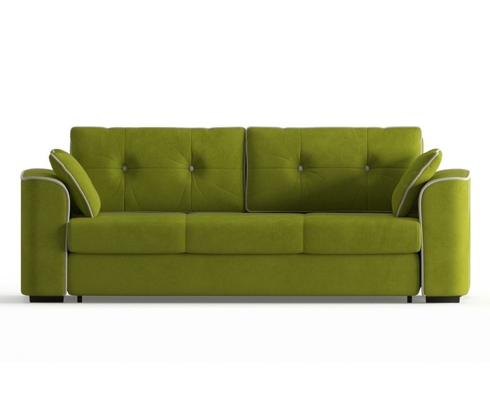 Диван-кровать Нордленд в обивке из велюра светло-зеленого цвета - купить Прямые диваны по цене 36790.0