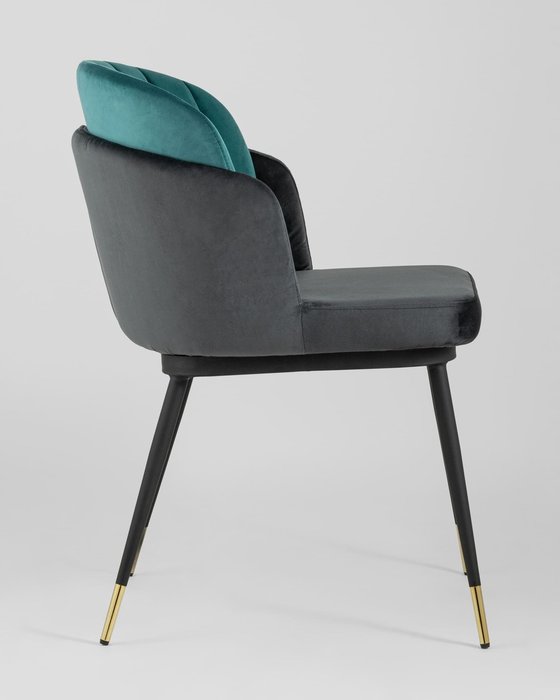 Стул Пенелопа серо-бирюзового цвета - лучшие Обеденные стулья в INMYROOM