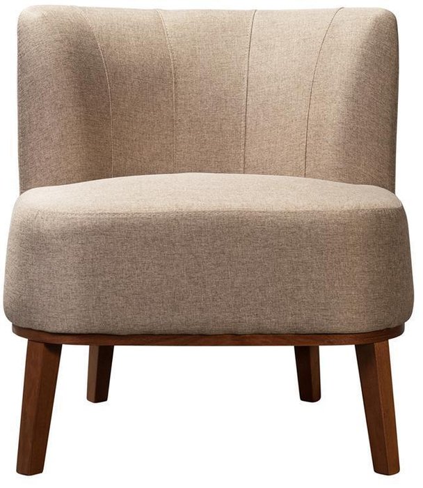 Кресло Шафран Сканди Браун бежевого цвета - лучшие Интерьерные кресла в INMYROOM