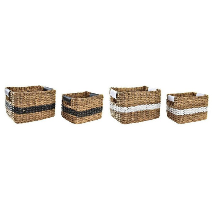 Плетеные корзины и коробки Набор корзин DKD Home Decor Белый Чёрный Натуральный Белый/Черный Полиуретан Деревянный Металл Натуральное волокно Колониальный - лучшие Плетеные корзины в INMYROOM Плетеные корзины и коробки Набор корзин DKD Home Decor Белый Чёрный Натуральный Белый/Черный Полиуретан Деревянный Металл Натуральное волокно Колониальный - лучшие Плетеные корзины в INMYROOM