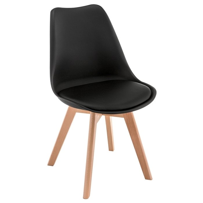 Деревянный стул Bon черного цвета