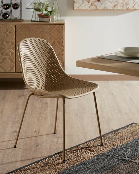 Стул Quinby Beige коричневого цвета - лучшие Обеденные стулья в INMYROOM