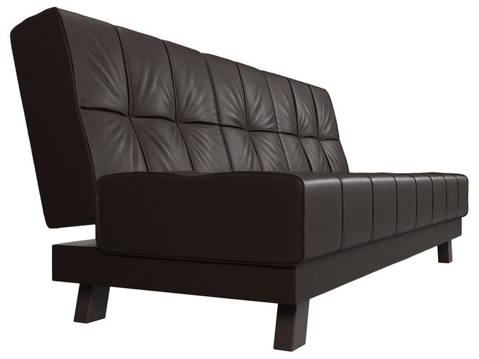 Прямой диван-кровать Винсент коричневого цвета (экокожа) - лучшие Прямые диваны в INMYROOM