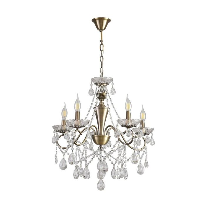 Подвесная люстра Luina 8346/5 (металл, цвет бронза)