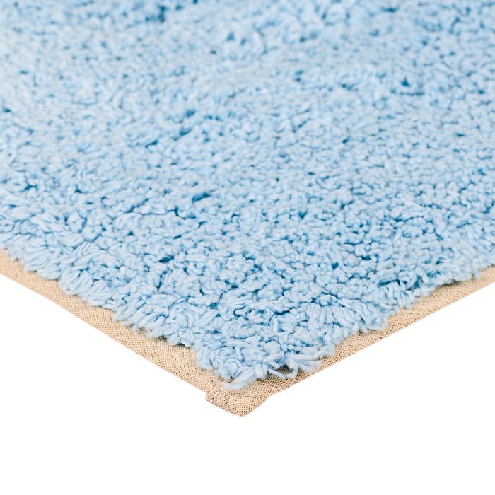 Мягкий коврик Naturel для ванной комнаты 70х70 бежево-голубого цвета - купить Коврики для ванной по цене 3670.0