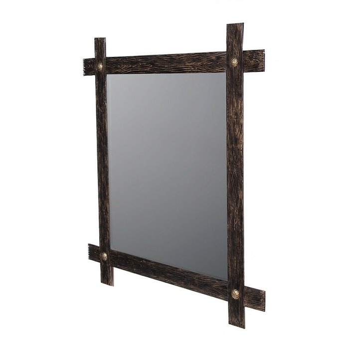Зеркало настенное Кора II черно-золотого цвета - лучшие Настенные зеркала в INMYROOM