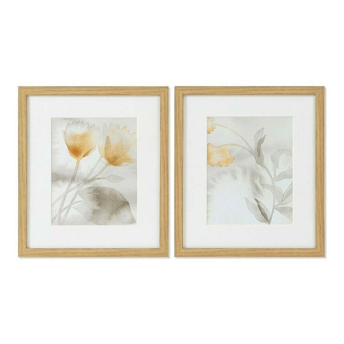 Картина Drawed Leaf 33 x 3 x 38 cm традиционный Лист растения (2 штук)