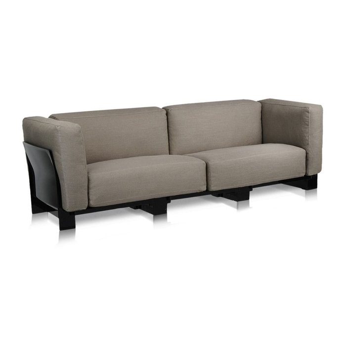 Диван Pop Duo серого цвета - купить Прямые диваны по цене 404238.0