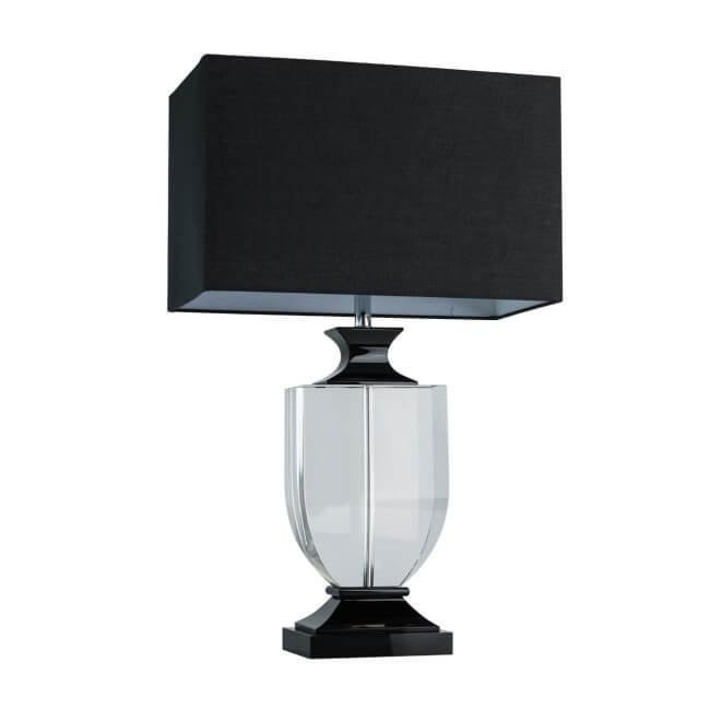 Настольная лампа Палермо с черным абажуром