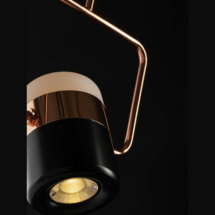 Подвесной светодиодный светильник черно-золотого цвета - лучшие Подвесные светильники в INMYROOM