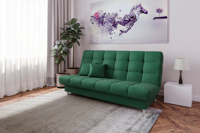 Диван-кровать Юта зеленого цвета - купить Прямые диваны по цене 29990.0