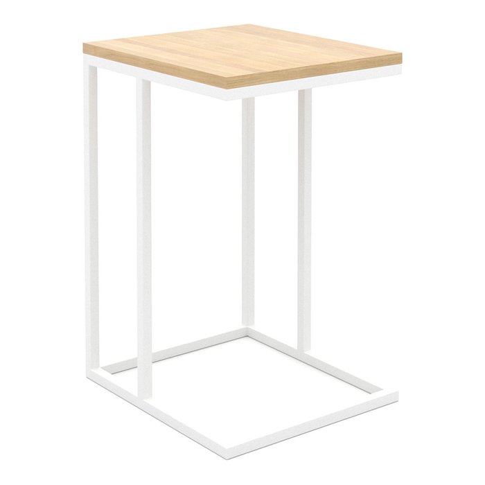 Приставной столик Loft с белым подстольем