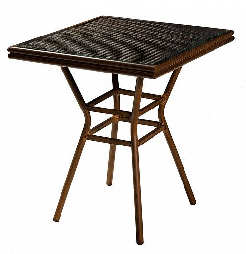Стол Патонг Glass Rattan коричневого цвета Стол Патонг Glass Rattan коричневого цвета