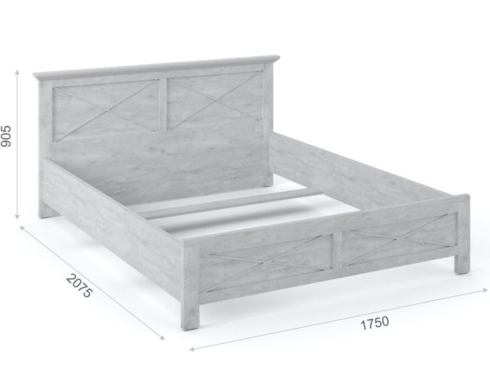 Кровать Лорена 160х200 серо-белого цвета - лучшие Кровати для спальни в INMYROOM