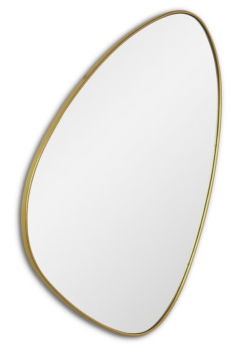 Настенное зеркало Sten S в раме золотого цвета - купить Настенные зеркала по цене 15300.0