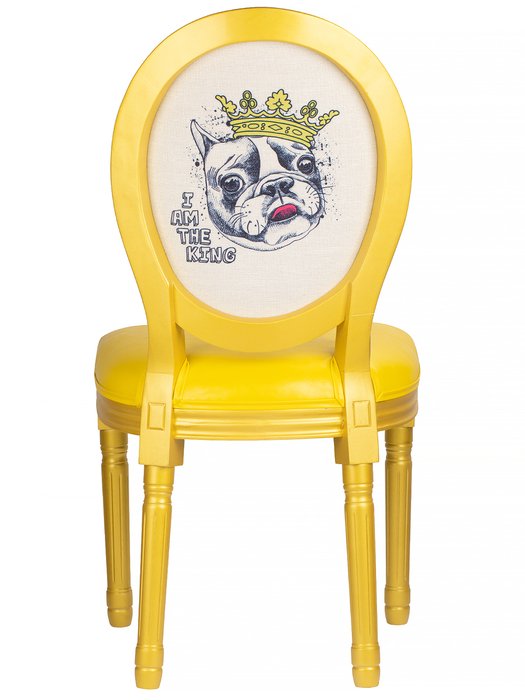 Стул Французский бульдог желтого цвета - лучшие Обеденные стулья в INMYROOM