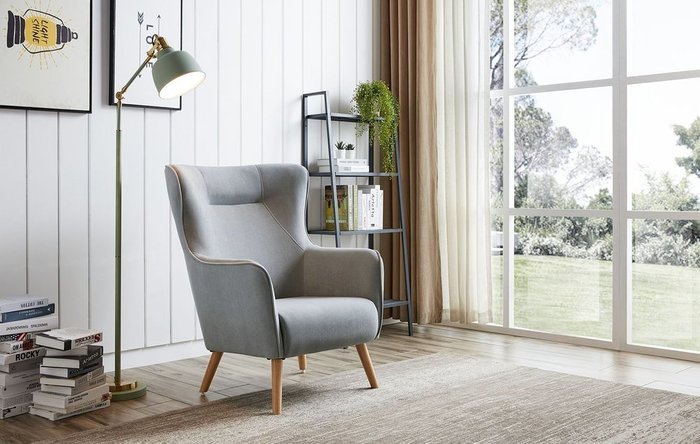 Кресло Camilla серого цвета - купить Интерьерные кресла по цене 35000.0