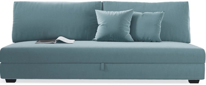 Прямой диван-кровать Forest голубого цвета - лучшие Прямые диваны в INMYROOM
