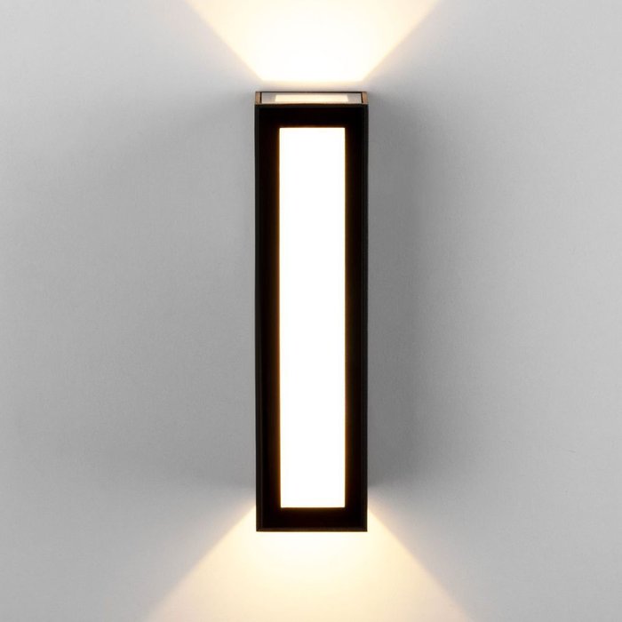 Уличный настенный светодиодный светильник Acrux чёрного цвета - купить Настенные уличные светильники по цене 4340.0