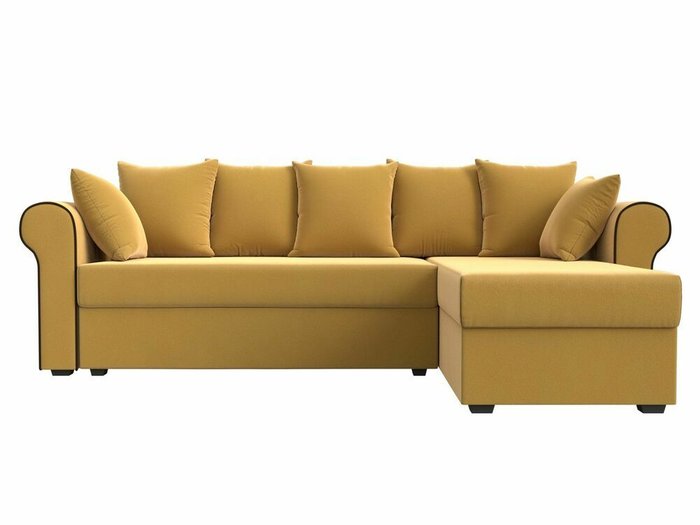 Угловой диван-кровать Рейн желтого цвета правый угол - купить Угловые диваны по цене 33999.0