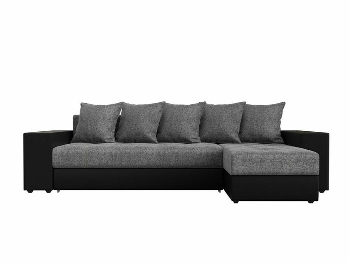 Угловой диван-кровать Дубай серо-черного цвета правый угол - купить Угловые диваны по цене 56999.0