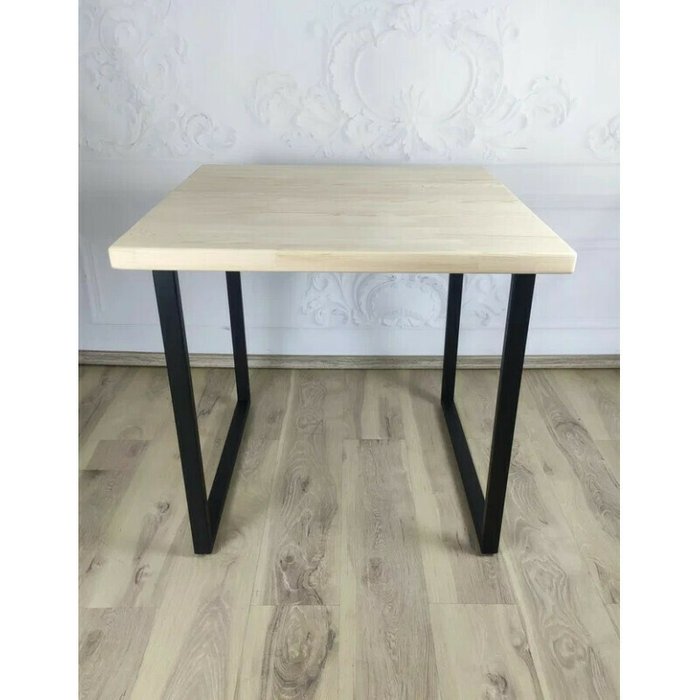 Обеденный стол Loft 70х70 со столешницей без покраски  - купить Обеденные столы по цене 11141.0