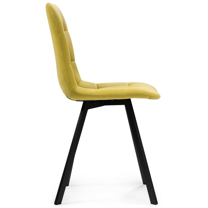 Стул Чилли желтого цвета на черных ножках - лучшие Обеденные стулья в INMYROOM