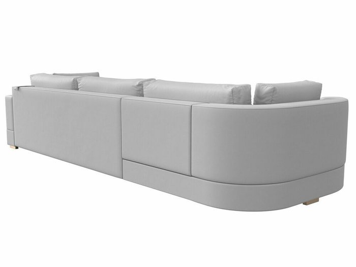 Угловой диван-кровать Лига 026 белого цвета (экокожа) левый угол - лучшие Угловые диваны в INMYROOM