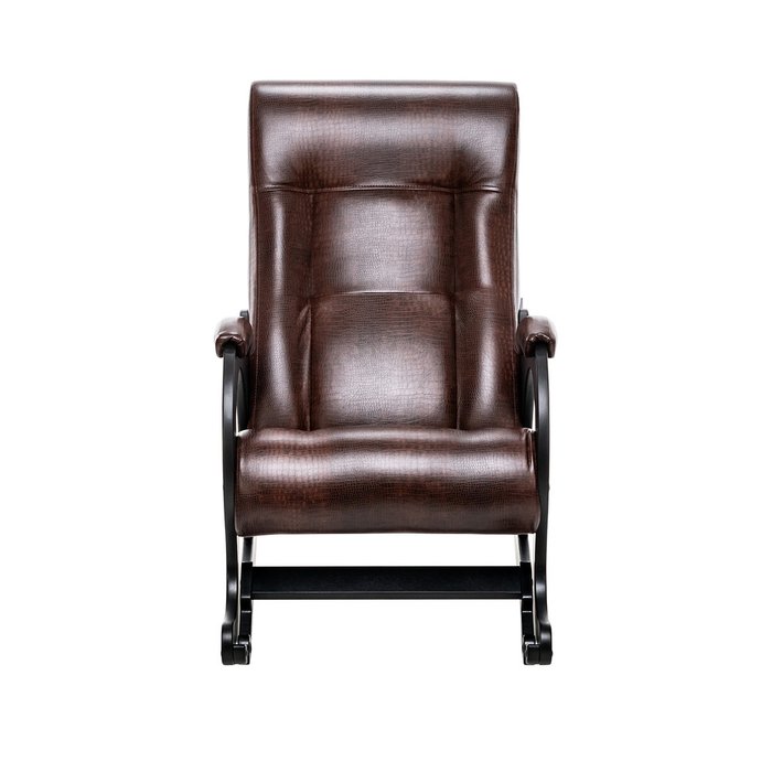 Кресло-качалка Модель 44 коричневого цвета (экокожа) - купить Интерьерные кресла по цене 15933.0