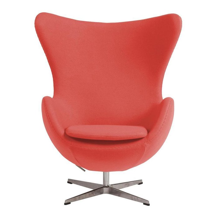 Кресло Egg Chair кораллового цвета