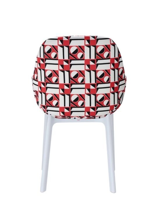 Стул Clap Double J. Geometrico красный с белыми ножками - лучшие Обеденные стулья в INMYROOM