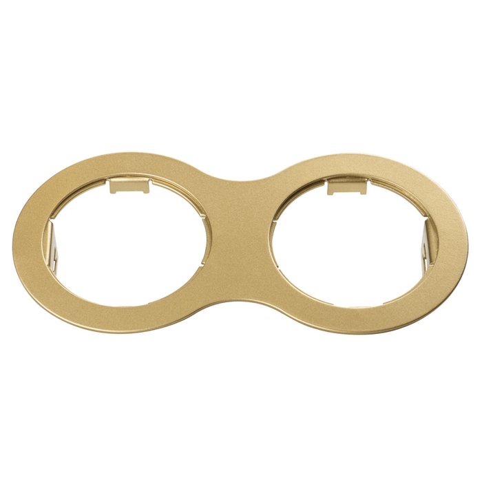 Рамка DOMINO Double ROUND MR16 ЗОЛОТО - лучшие Встраиваемые споты в INMYROOM Рамка DOMINO Double ROUND MR16 ЗОЛОТО - лучшие Встраиваемые споты в INMYROOM