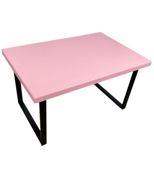 Стол журнальный Loft 120х80 со столешницей розового цвета