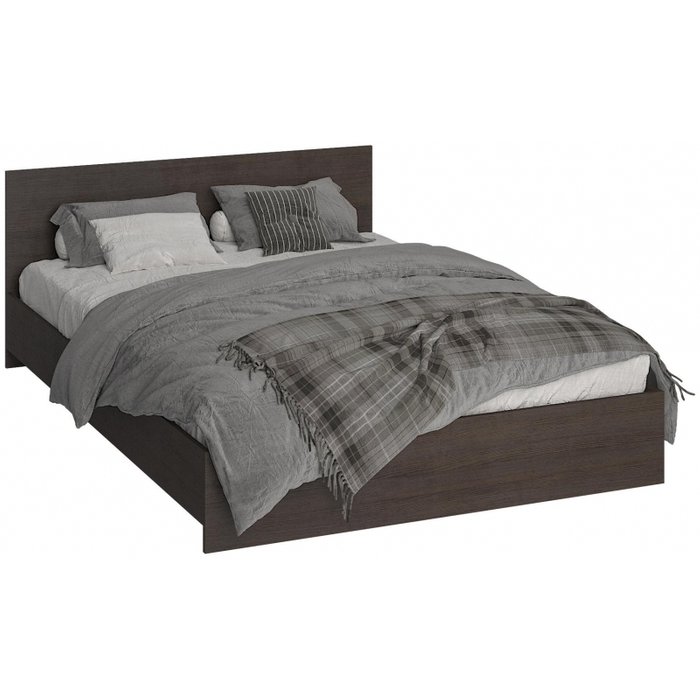 Кровать Адайн 140х200 коричневого цвета без подъемного механизма Кровать Адайн 140х200 коричневого цвета без подъемного механизма