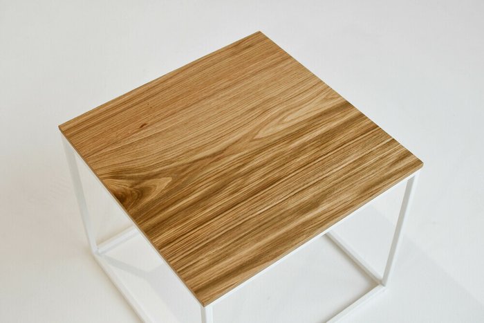 Кофейный стол Cube бежево-белого цвета - купить Кофейные столики по цене 11900.0