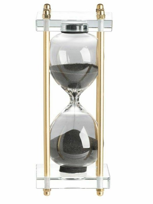 Песочные часы 15 м черно-золотого цвета - купить Часы по цене 5800.0