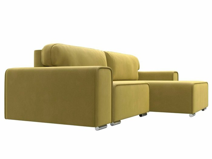 Угловой диван-кровать Лига 029 желтого цвета правый угол - лучшие Угловые диваны в INMYROOM