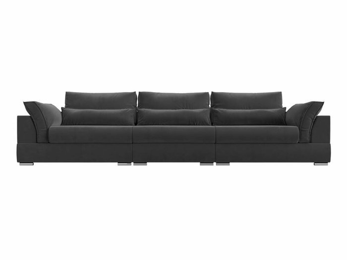 Прямой диван-кровать Пекин Long серого цвета - купить Прямые диваны по цене 101999.0