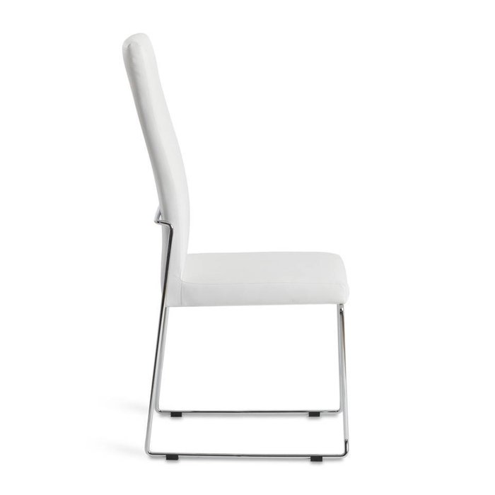 Стул в обивке из кожи белого цвета - купить Обеденные стулья по цене 30990.0