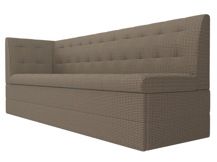 Угловой диван-кровать Бриз бежево-коричневого цвета с углом слева - лучшие Угловые диваны в INMYROOM